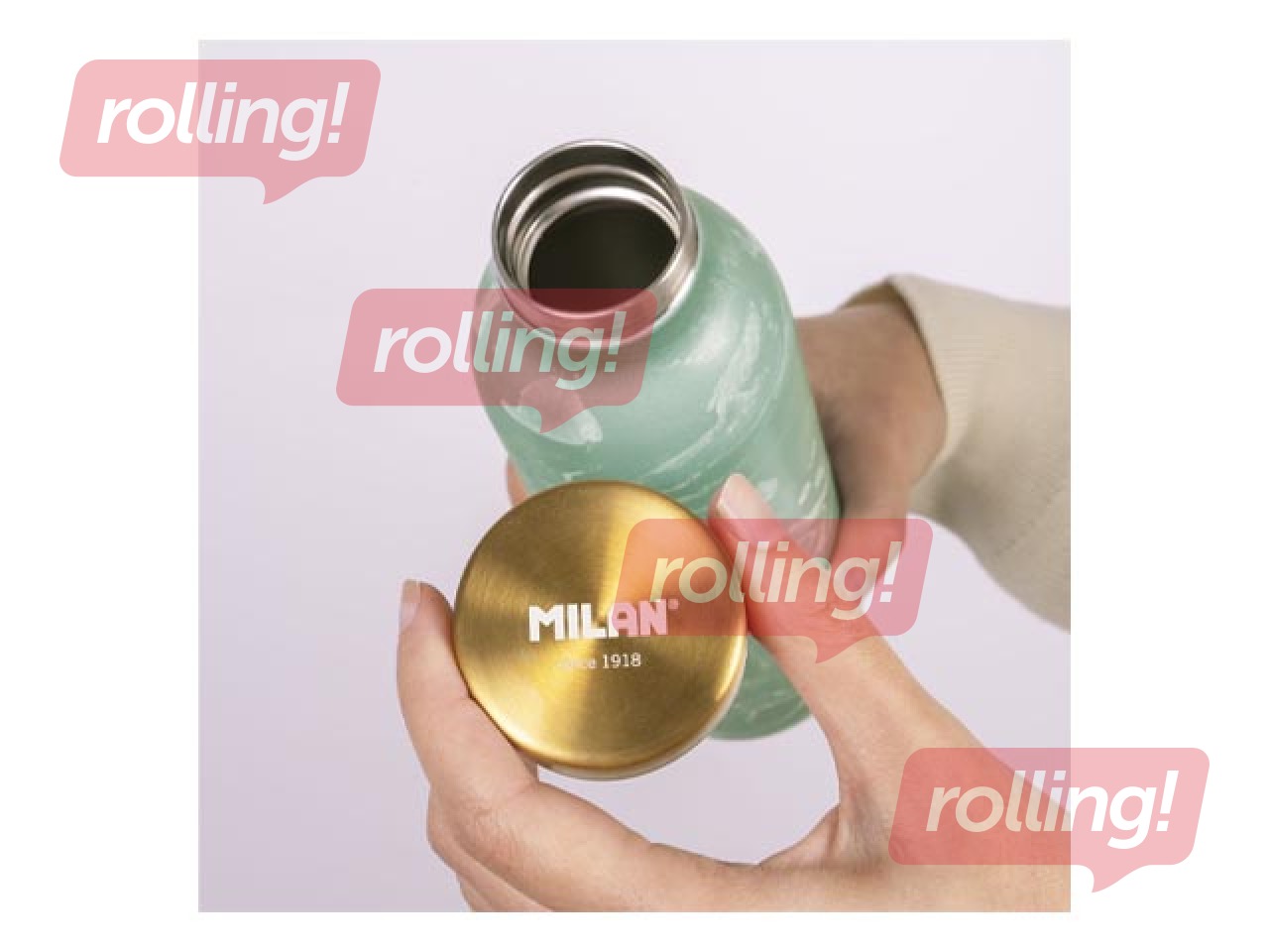 Бутылка для воды Milan, Lava, нержавеющая сталь, зеленая, 591мл