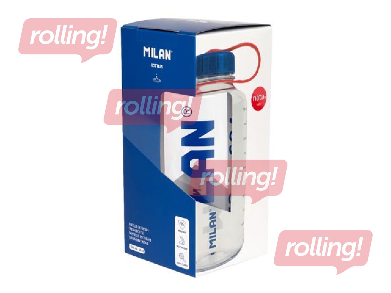 Бутылка для воды Milan, Tritan, прозрачная, 1л