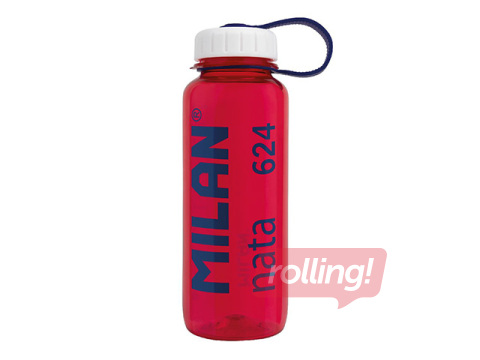 Ūdens pudele Milan, Tritan, caurspīdīga, sarkana, 650ml