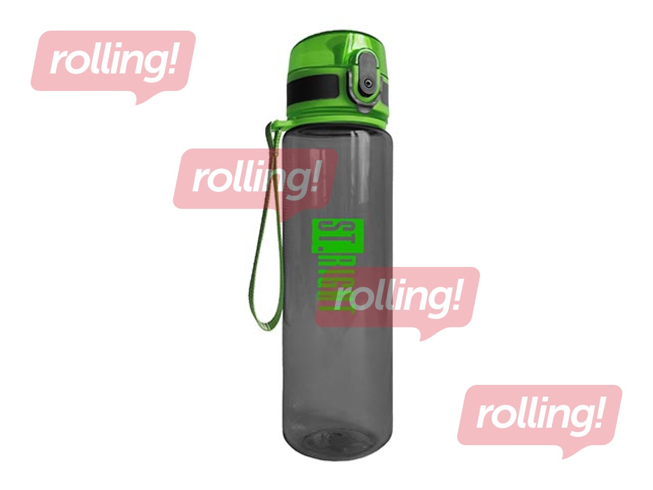 Ūdens pudele St.Right, Black&Green, 500ml