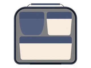 Isothermal food bag Milan 1918, 3,5l, with 3 lunch boxes, navy blue