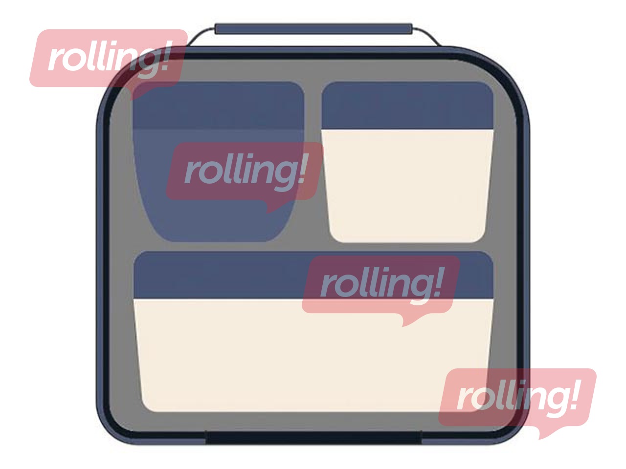 Isothermal food bag Milan 1918, 3,5l, with 3 lunch boxes, navy blue
