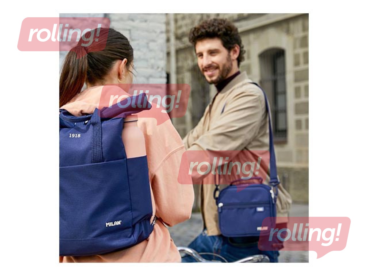 Isothermal food bag Milan 1918, 3,5l, with 3 lunch boxes, navy blue