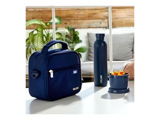 Isothermal food bag Milan 1918, 3,5l, with 3 lunch boxes, navy blue