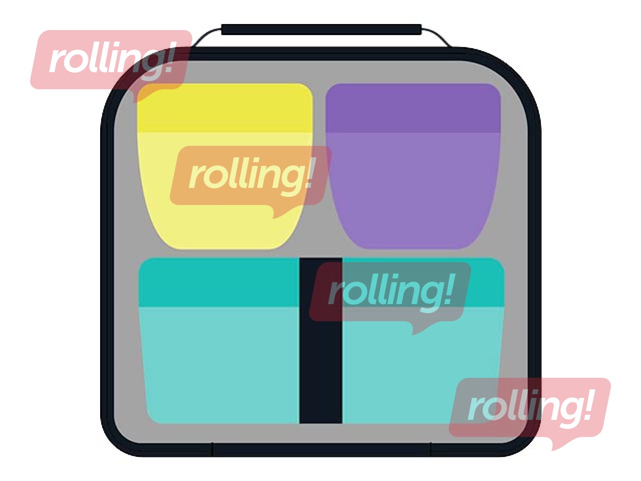 Izotermiska soma Milan Sunset, 3,5l, ar 3 pusdienu kastītēm, zaļa