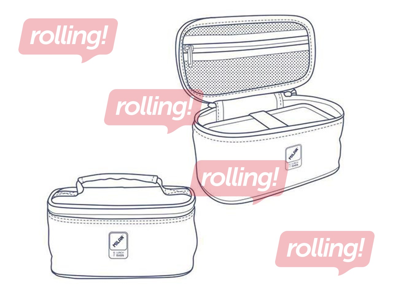 Izotermiska soma Milan 1918 ar pusdienu kastīti, 1.5l, tumši zila