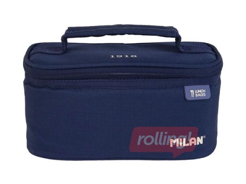 Small isothermal food bag Milan 1918 with 1 lunch box, 1.5l, black