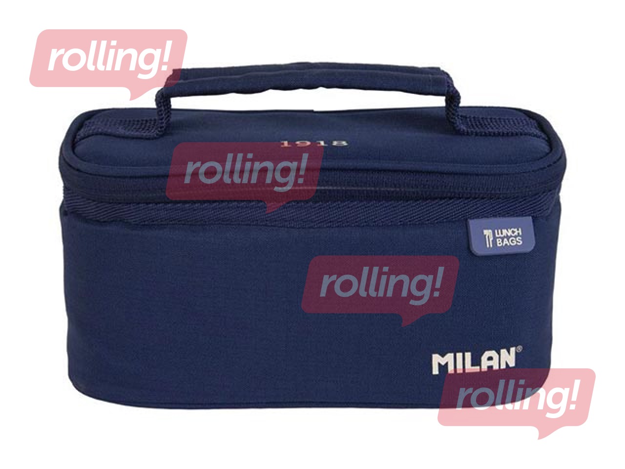 Small isothermal food bag Milan 1918 with 1 lunch box, 1.5l, black
