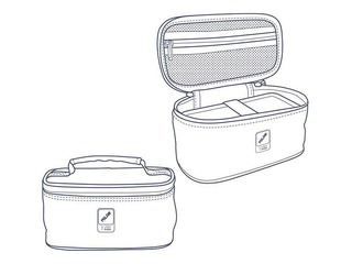 Small isothermal food bag Milan 1918 with 1 lunch box, 1.5l, black