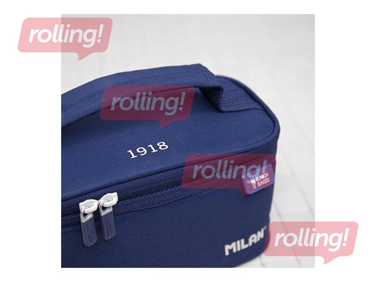 Small isothermal food bag Milan 1918 with 1 lunch box, 1.5l, black