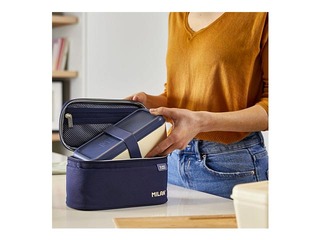 Small isothermal food bag Milan 1918 with 1 lunch box, 1.5l, black