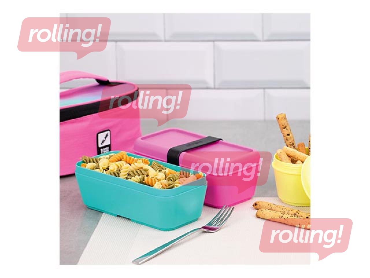 SALE Väike isotermiline toidukott Milan Sunset 1 söögikarbiga, 1,5 l, roosa