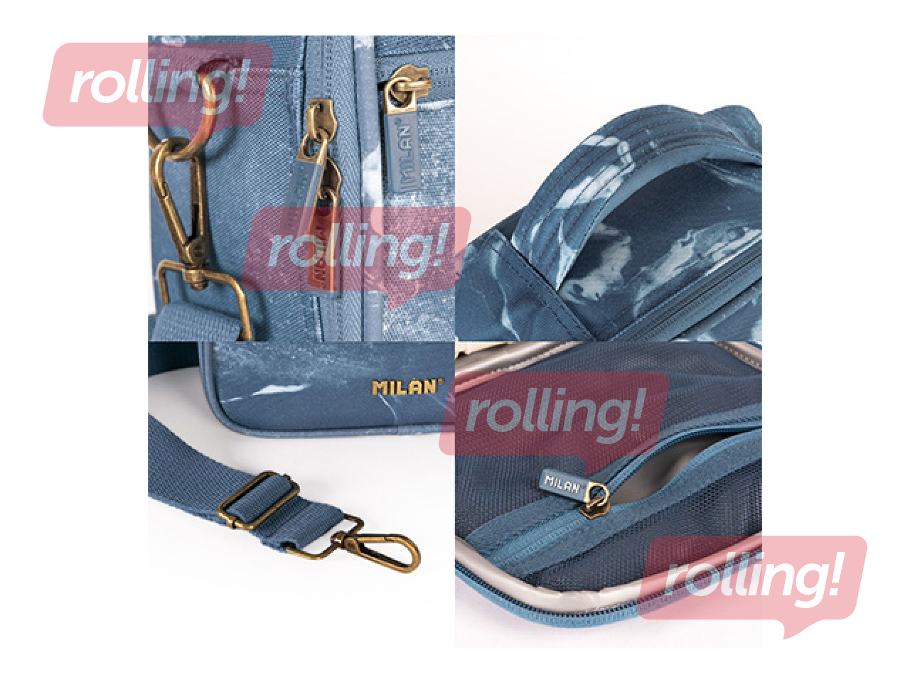 Isothermal Bag with 3 Lunch Boxes Milan Lava, 3.5 l, blue
