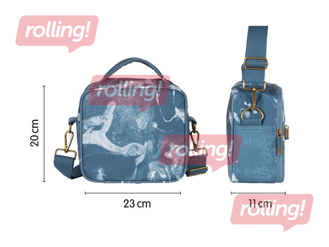 Isothermal Bag with 3 Lunch Boxes Milan Lava, 3.5 l, blue
