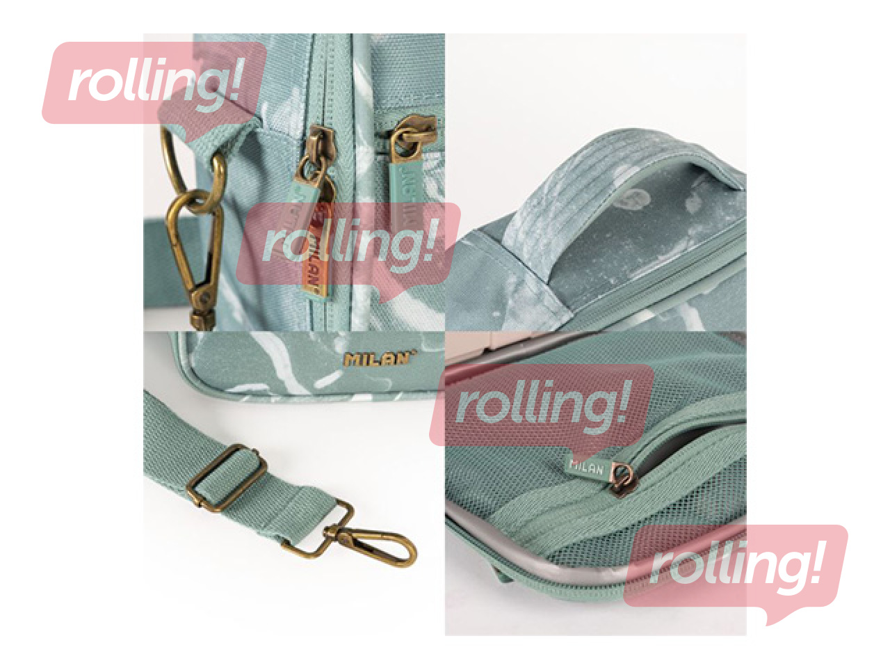 Izotermiska soma ar 3 pusdienu kastītēm Milan Lava, 3.5 l, zaļa