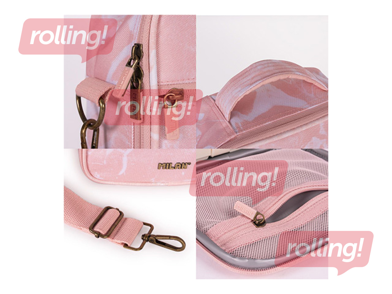 Изотермическая сумка с 3 ланч-боксами Milan Lava, 3,5 л, розовая