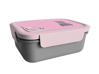 Lunch box St. Right, Pink&Grey, rectangular, 1.2l