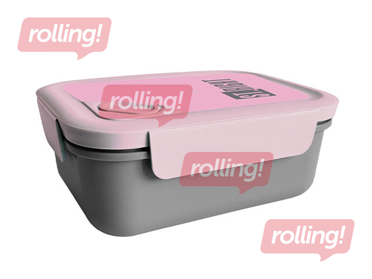 Pusdienu kaste St. Right, Pink&Grey, taisnstūra, 1.2l