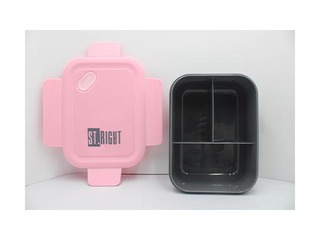 Pusdienu kaste St. Right, Pink&Grey, taisnstūra, 1.2l