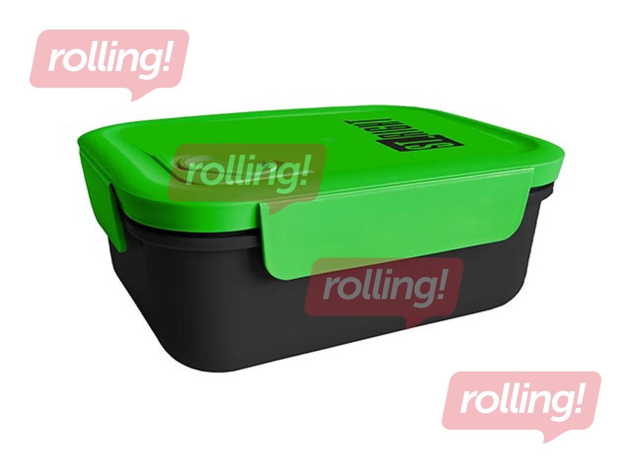 Lunch box St. Right, Black&Green, rectangular, 1.2l