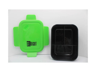 Lunch box St. Right, Black&Green, rectangular, 1.2l