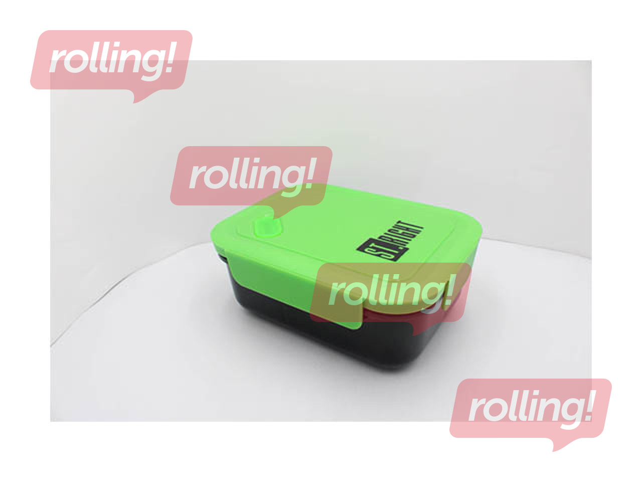 Lunch box St. Right, Black&Green, rectangular, 1.2l