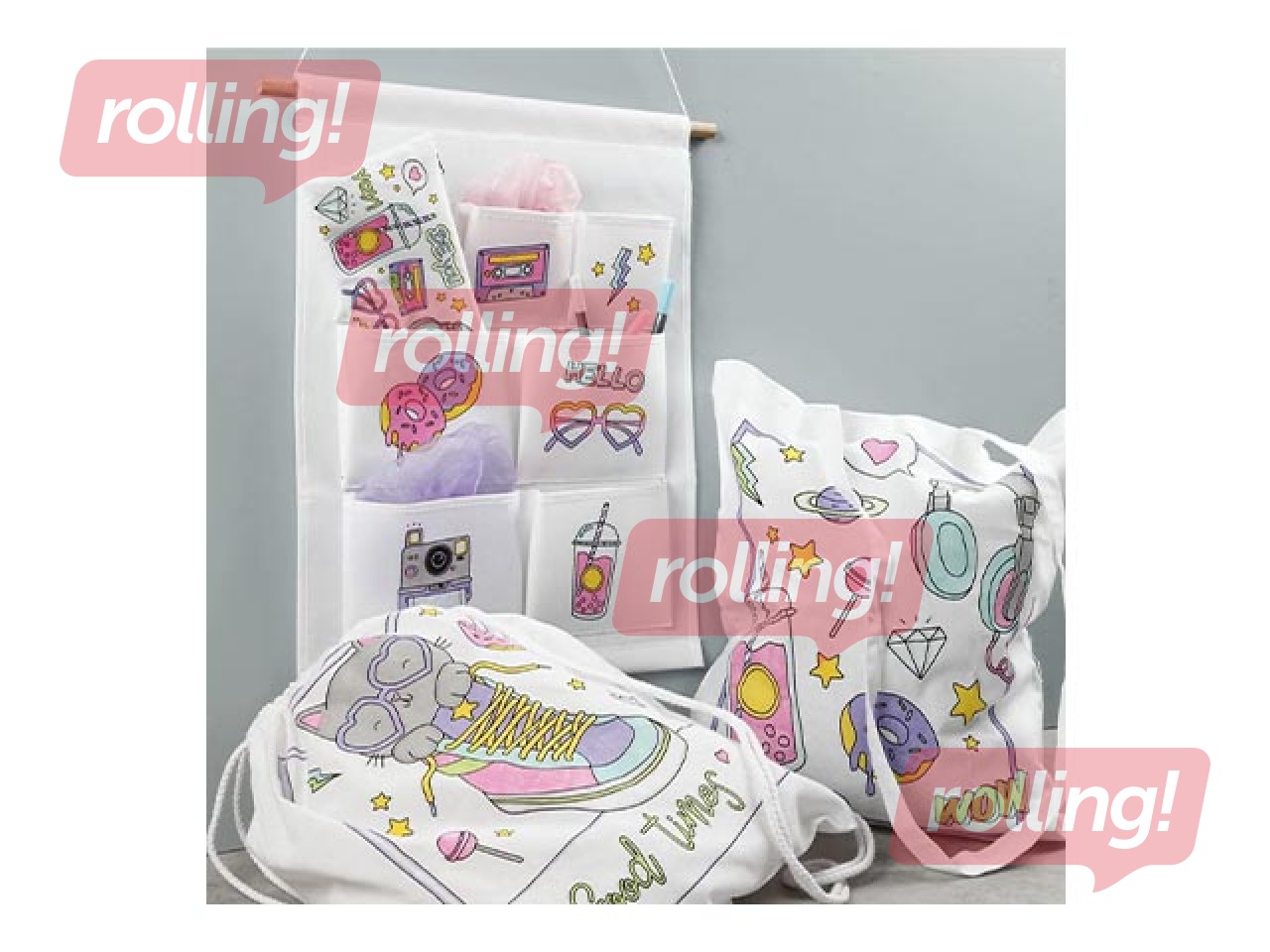 Piekaramais organizators, 7 kabatas, balts