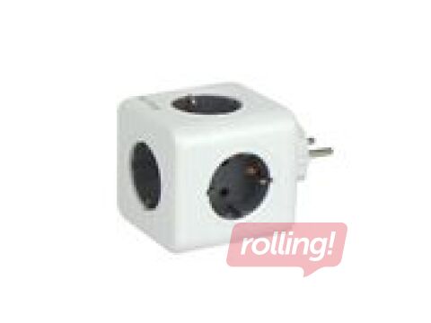 Sadalītājs Adapteris CUBE 5 ligzdu 16A/3680W Schuko