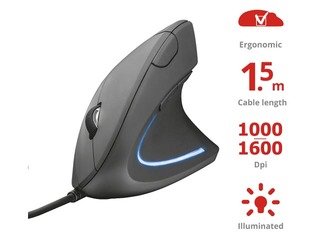 Datorpele Trust Verto ergonomic, 6 buttons, USB