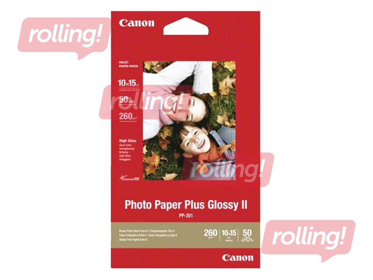 Фотобумага Canon Plus Glossy II PP-201, 10x15см, 260 г/м2, 50 листов