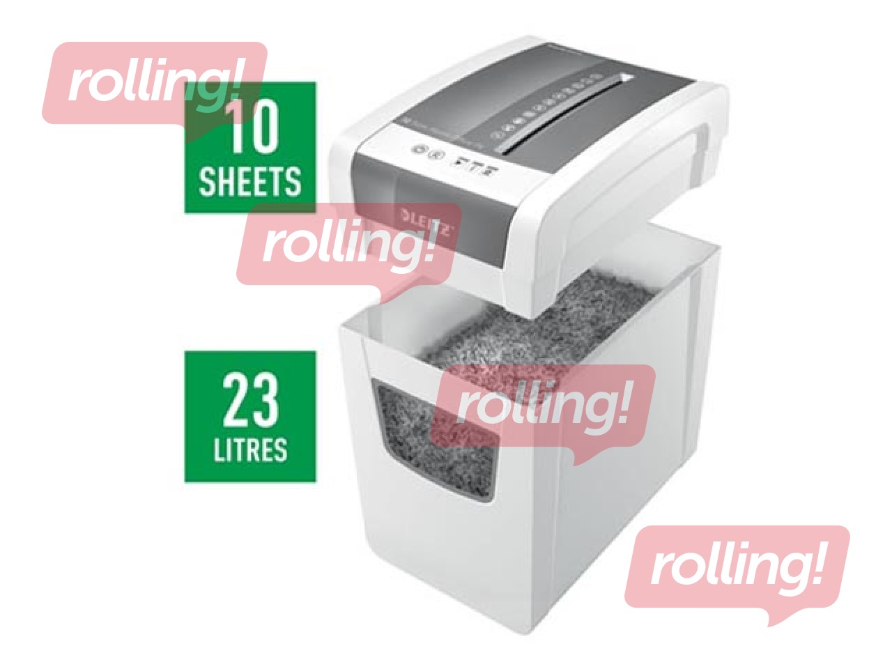 Dokumentu smalcinātājs Leitz IQ Slim Home Office, P4 + DĀVANA! Pērc papīra smalcinātāju  un saņe