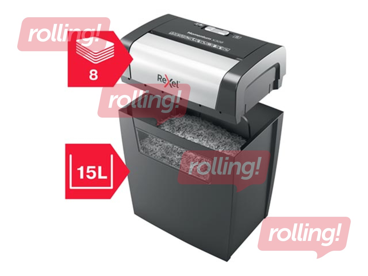 Shredder Rexel Momentum X308, P3 + GIFT! Buy paper shredder and receive a gift!