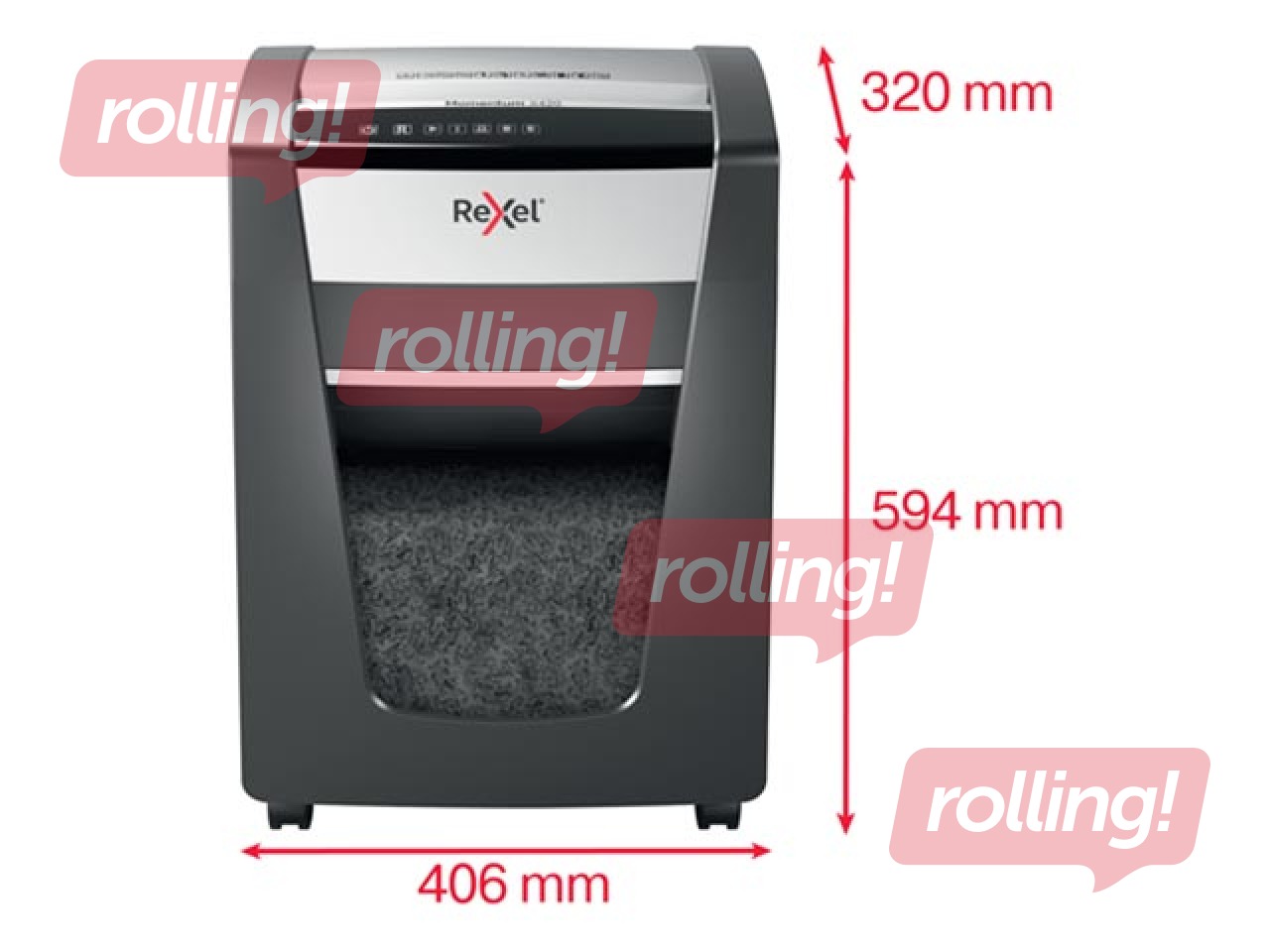 Shredder Rexel Momentum X420, P4 + GIFT! Buy paper shredder and receive a gift!