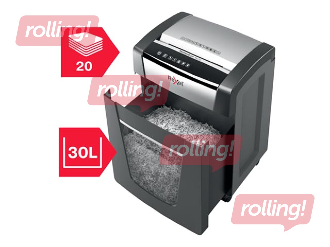 Shredder Rexel Momentum X420, P4 + GIFT! Buy paper shredder and receive a gift!