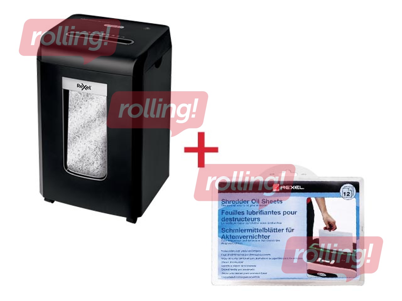 Shredder Rexel ProMax QS RSX1538, 4x40mm, P4 + GIFT! Buy paper shredder and receive a gift!