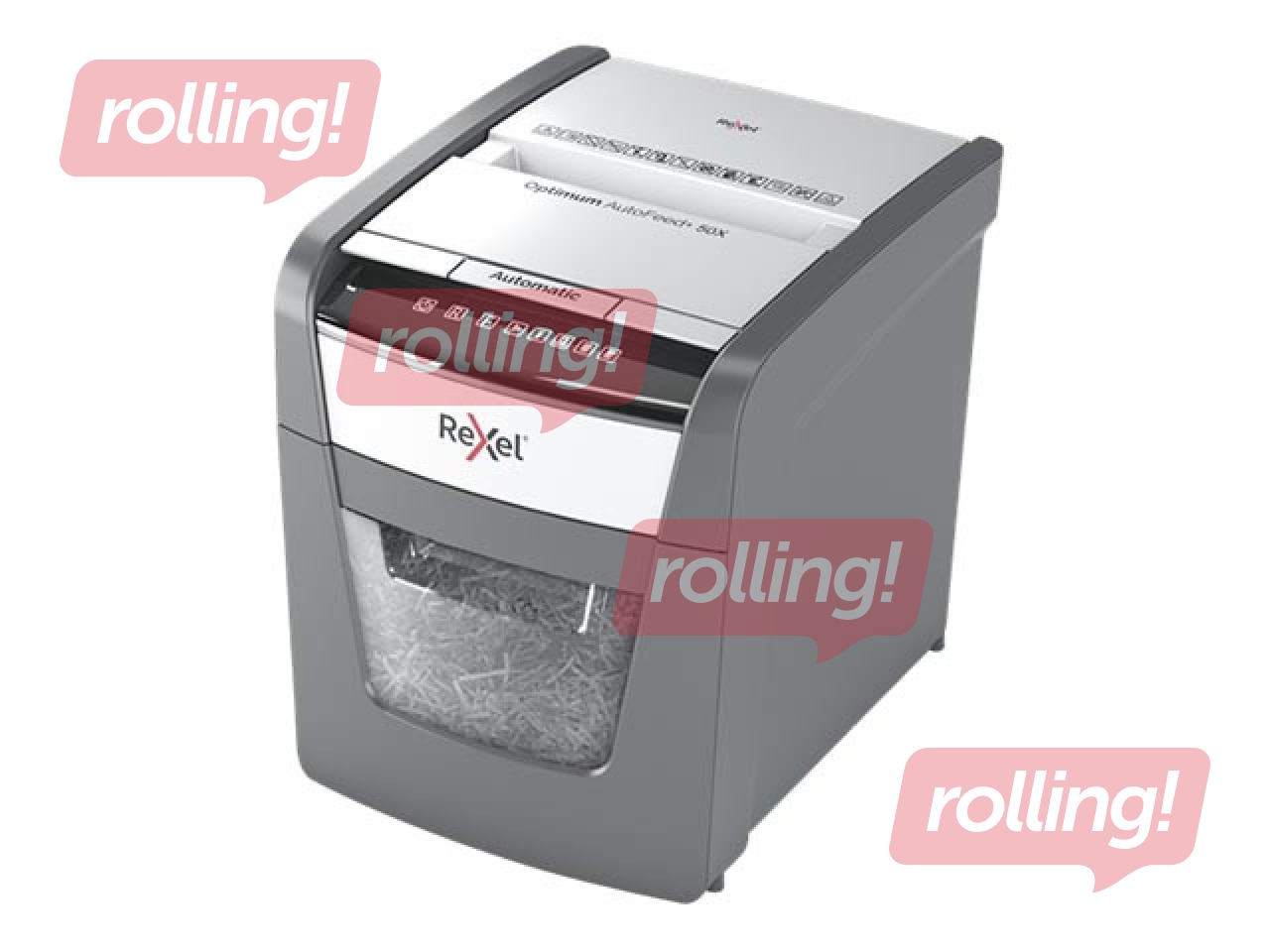 Dokumentu smalcinātājs Rexel Optimum AutoFeed+ 50X + DĀVANA! Pērc papīra smalcinātāju un saņe
