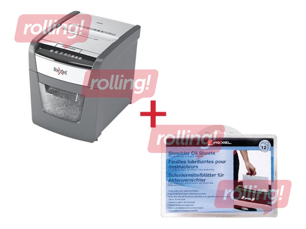 Dokumentu smalcinātājs Rexel Optimum AutoFeed+ 50X + DĀVANA! Pērc papīra smalcinātāju un saņe