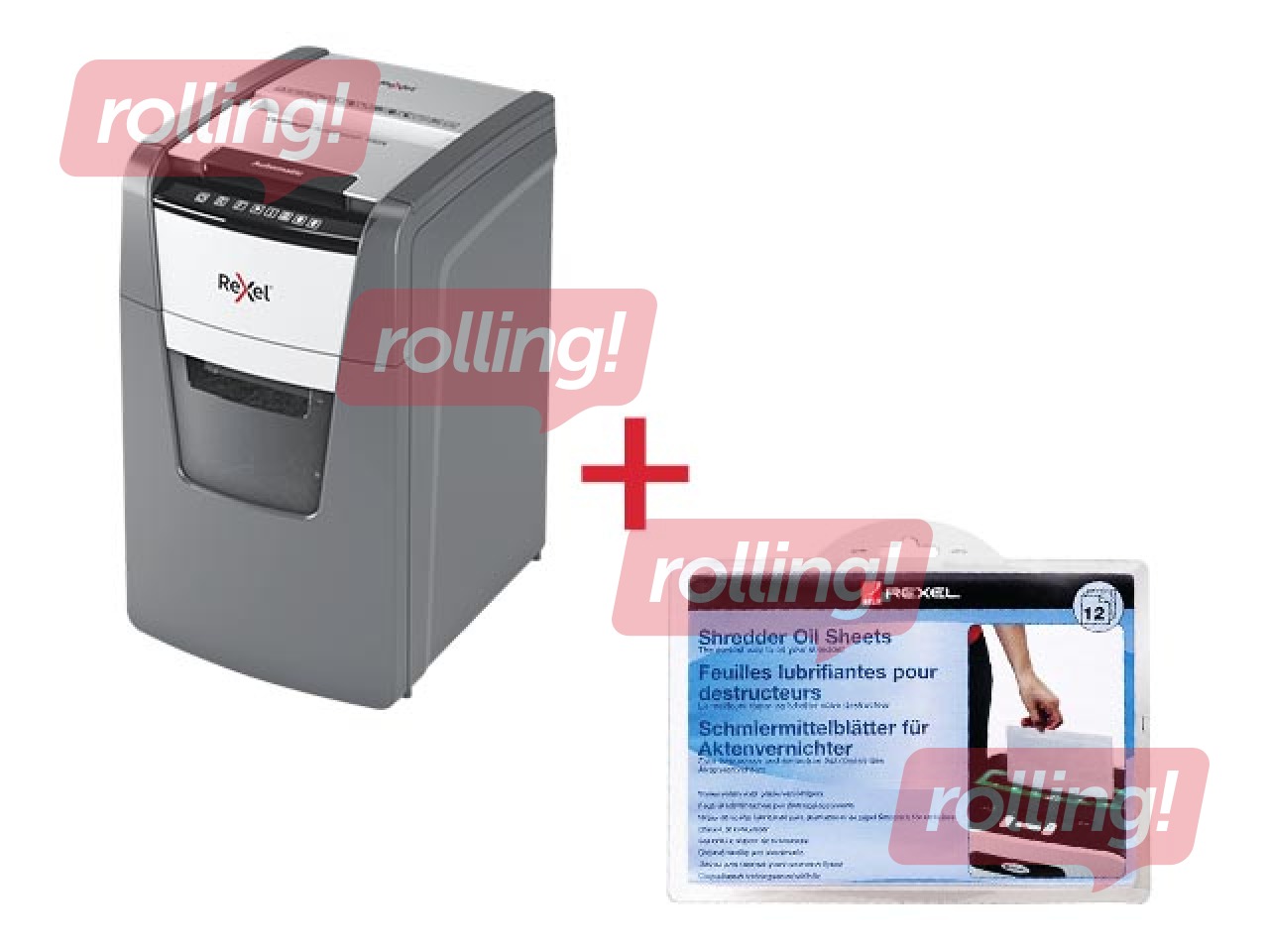Dokumentu smalcinātājs Rexel Optimum AutoFeed+ 150X + DĀVANA! Pērc papīra smalcinātāju un saņe