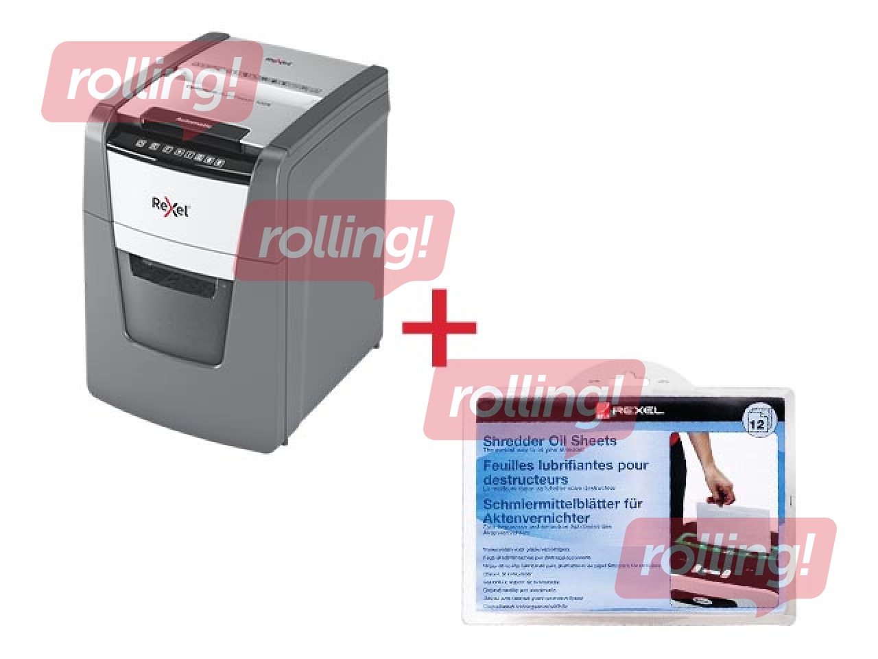 Dokumentu smalcinātājs Rexel Optimum AutoFeed+ 100X + DĀVANA! Pērc papīra smalcinātāju un saņe