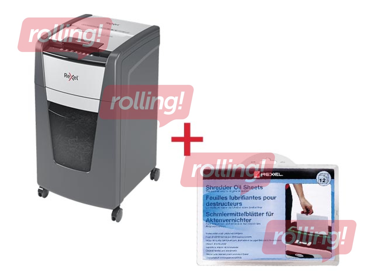 Dokumentu smalcinātājs Rexel Optimum AutoFeed+ 225X + DĀVANA! Pērc papīra smalcinātāju un saņe