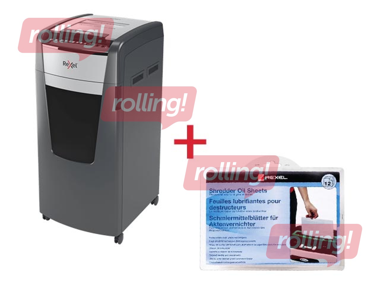 Dokumentu smalcinātājs Rexel Optimum AutoFeed+ 600X + DĀVANA! Pērc papīra smalcinātāju un saņe