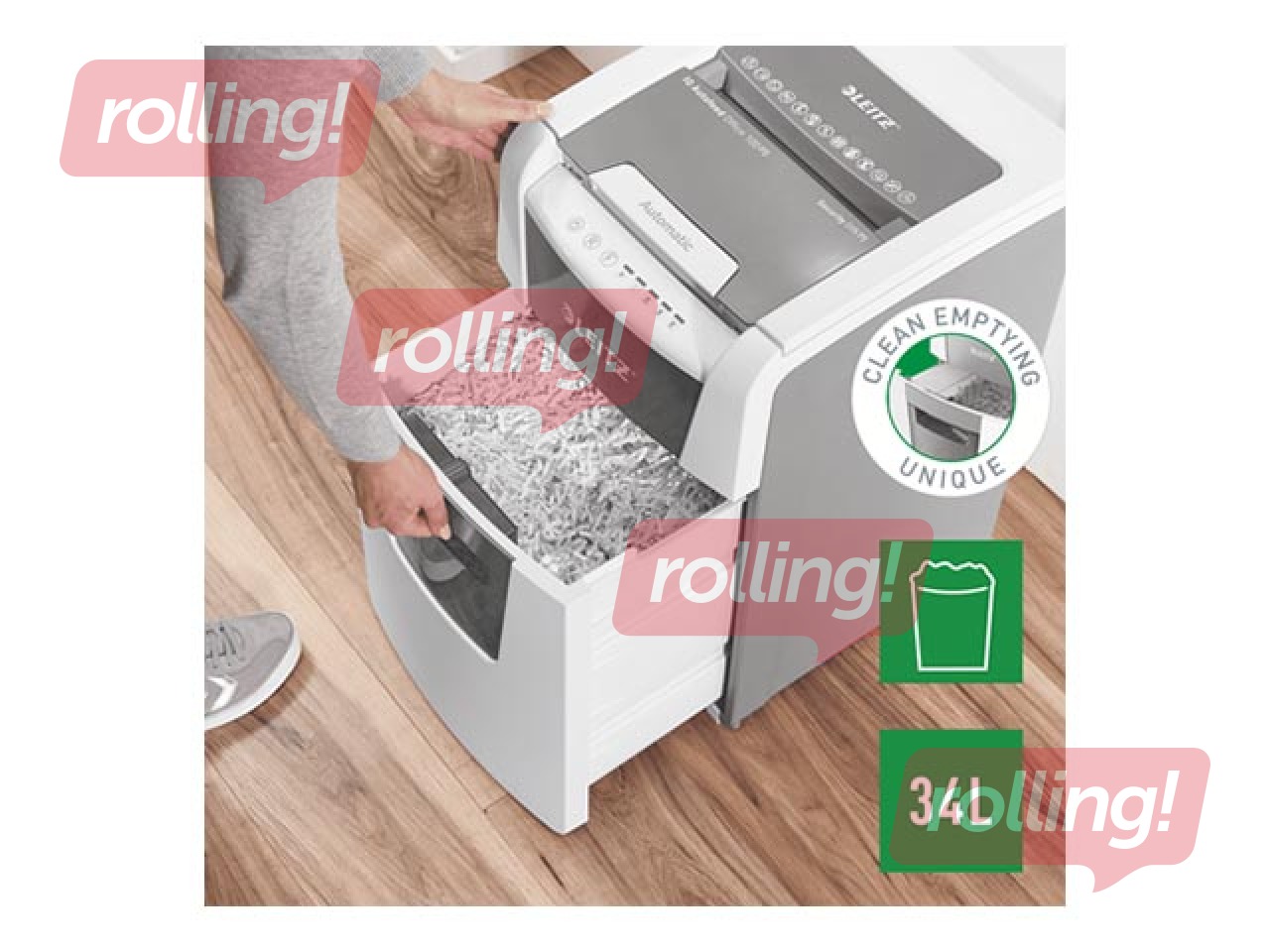 Dokumentu smalcinātājs Leitz IQ Autofeed Small Office 100 Automatic, P5 + DĀVANA! Pērc papīr