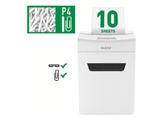 Dokumentu smalcinātājs Leitz IQ Protect Premium Paper Shredder 10X, P4 + DĀVANA! Pērc papīr