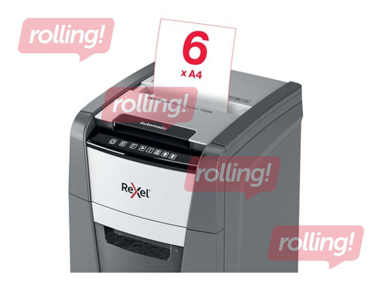 Dokumentu smalcinātājs Rexel Optimum AutoFeed+ 100M, P5 + DĀVANA! Pērc papīra smalcinātāju un saņe