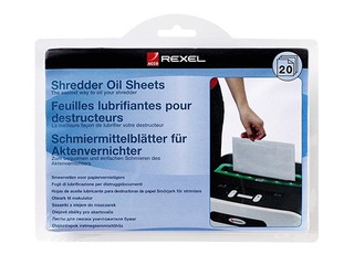Масляные салфетки для шредера Rexel, формата А5, 20 листов в упаковке