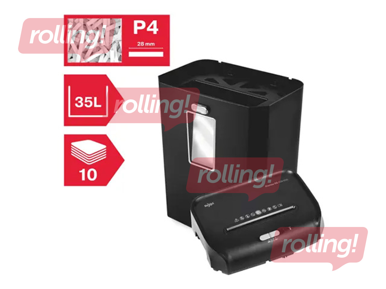 Dokumentu smalcinātājs Rexel, ProMax QS, RSX1035, Cross Cut Paper Shredder, P4