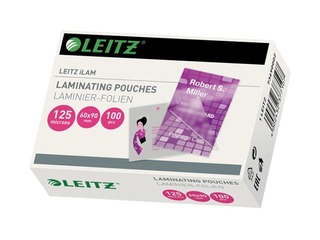 Laminēšanas plēves Leitz 60 x 90 mm, 125mic, 100 gab.