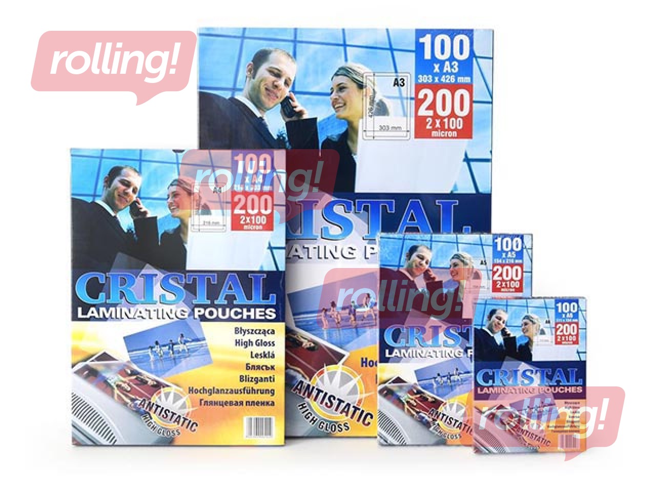 Laminēšanas plēves Argo, 75x105 mm, 250mic., 100 gab.