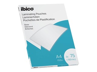 Lamineerimistaskud Ibico, A4, 75 mic., läikiv, 100 tk.