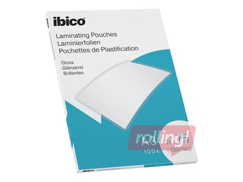 Lamineerimistaskud Ibico, A3, 75 mic., läikiv, 100 tk.